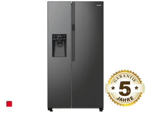 Gorenje NRR9ESBXL Side by Side Kühl-Gefrier-Kombination - Kühlschrank mit NoFrostPlus für frostfreie Lagerung, MultiFlow360° für ideales Mikroklima und integriertem IceMaker für jederzeit kühles Wasser und Eiswürfel.