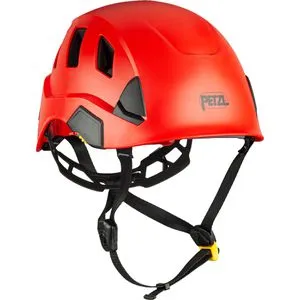 Petzl Schutzhelm Strato Vent, EN 397, EN 12492, Größe 53-63, mit Kinnriemen, rot
