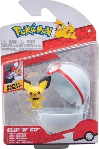 Jazwares PKW2659 - Pokémon - Clip'n'Go Poké Balls - Pichu & Premierball