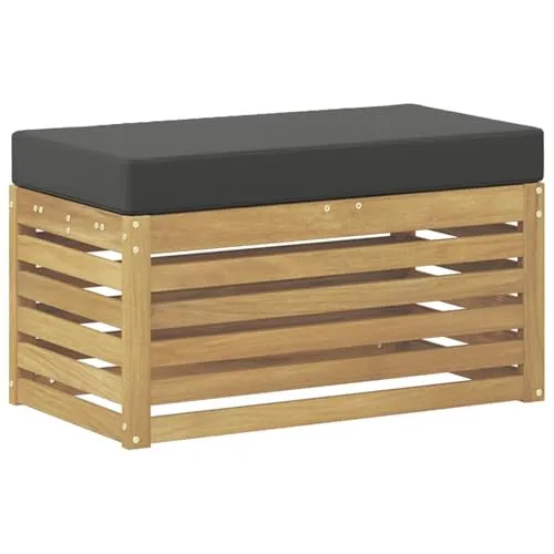 vidaXL Outdoor Hocker Bank Weiß 80x43x45 cm aus Akazienholz