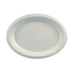 Papstar Pure Teller Zuckerrohr, oval 81329 , 1 Packung = 50 Stück