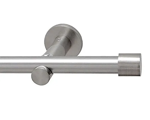 Garduna Gardinenstange Zusatzträger 16mm - Stabilität in Edelstahl-Optik - Gardinenstangen Zubehör in Edelstahl-Optik, ideal für 16mm Durchmesser und 1-läufige Stangen. Garantiert maximale Stabilität durch Wandbefestigung!