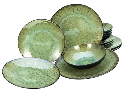 Tafelservice Jawa 12-tlg. in grün von CreaTable