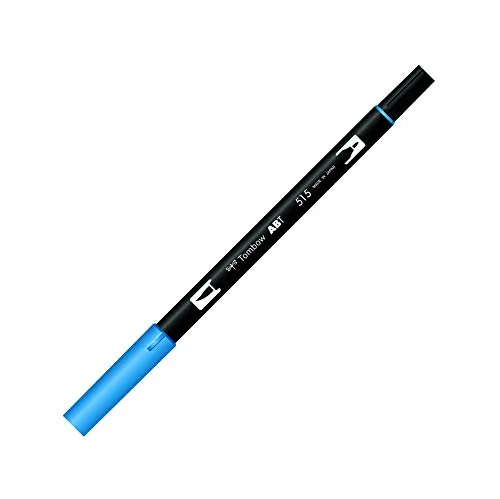 Tombow ABT-515 Fasermaler Dual Brush Pen mit zwei Spitzen, light blue