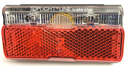 Busch & Müller Rücklicht Toplight Line Brake Plus - Fahrradbeleuchtung mit Line-Tec Licht für erhöhte Sicherheit, leuchtet bei Abbremsen heller auf und bietet eine praktische Standlichtfunktion.