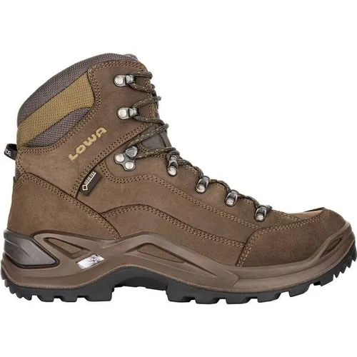 LOWA Renegade GTX Mid Herren Multifunktionsstiefel - Wanderschuhe mit stabilem Schaft und rutschfester Sohle, ideal für abenteuerliche Wanderungen. Hochatmungsaktives und wasserdichtes GORE-TEX®-Futter sorgt für optimalen Komfort.