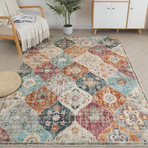 Xfrog Blumen Boho Teppich von Xfrog