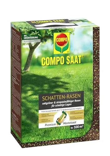 COMPO SAAT Schatten-Rasen - ideal für schattige Lagen - strapazierfähiger Schattenrasen - 2 kg für 100 m²