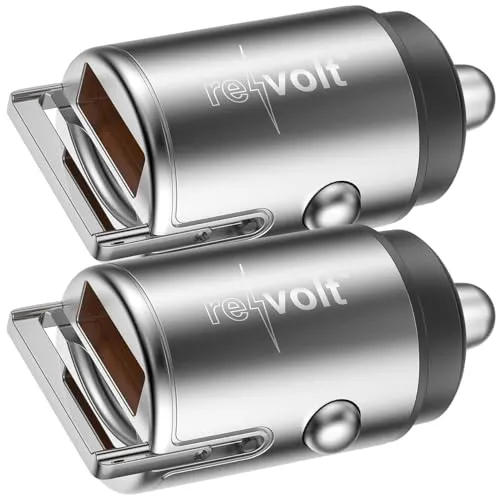 revolt Laptop Ladegerät Kfz: Micro-Kfz-Schnell-Ladegerät mit USB-C PD & USB-A QC, bis 65W, 2er-Set (Handy C, Schnellladegerät)