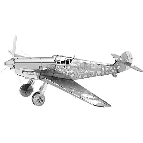 Fascinations MMS118 - Metal Earth 502491 - Messerschmitt BF-109, lasergeschnittener 3D-Konstruktionsbausatz, Modellbausatz, Metall Puzzle, 3D Metall Modell, 1 Metallplatine, ab 14 Jahren