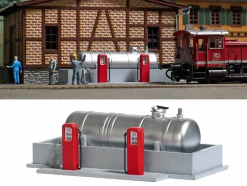 Busch 1158 Tankstelle für Bahnbetriebswerk H0 Bausatz Neu