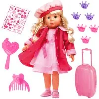 BAYER DESIGN Puppe »Charlene«, mit Küsschenfunktion (Pink)