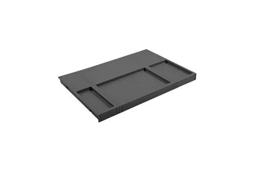 Hailo Schrankauszug Ablage - Praktischer Innenauszug für optimalen Stauraum - Regale & Aufbewahrung - Teilauszug mit 1 Regalfach, ideal für eine bessere Organisation in Schränken, Farbe Grau, made in Germany.