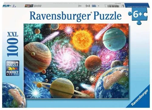 Ravensburger Kinderpuzzle - 100 Teile Sterne und Planeten, ideal für Kinder ab 6 Jahren und fördert Motorik und Konzentration