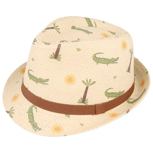 maximo - Boy's Trilby Alligator - Hut Gr 51 cm beige