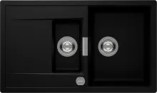Schock Mono D-150-A Granitspüle mit Ablauffernbedienung - Sanitäranlagen & Zubehör, nachhaltige Quarzkomposit-Spüle aus über 99% natürlichen Rohstoffen, reversibel und ideal für moderne Küchen.