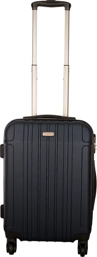 Hartschalen-Koffer Handgepäck Trolley S - 55x39x20 cm, deep-blue - Koffer mit 4 gummierten 360° Rollen für höchsten Komfort, ideal für stressfreies Reisen. Mit hochwertigem Zahlenschloss und praktischem Innenleben für optimale Organisation.