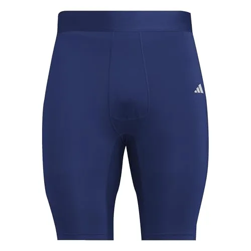adidas Performance Trainingstights Herren Short Tight Techfit SHRT blau S - Trainingsbekleidung für Fußball, ausgestattet mit Aeroready-Technologie für optimalen Feuchtigkeitstransport und Komfort während des Trainings.