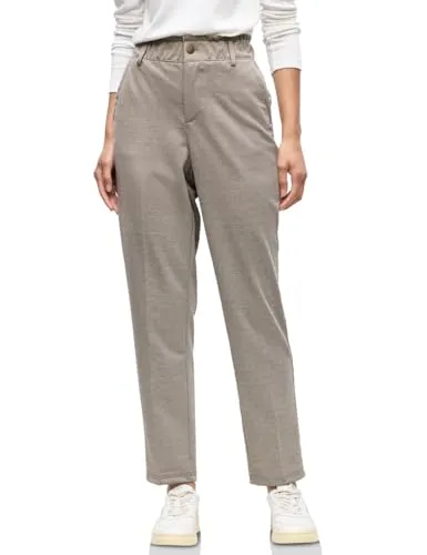 Street One Damen Paperbag Jacquard Hose, Silk Brown von Street One
