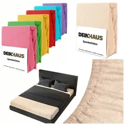 DH DEIN . HAUS Spannbettlaken Frottee SOFT, Baumwolle, Gummizug: rundum, (1 Stück), weich saugfähig atmungsaktiv Rundumgummi formstabil bis 20 cm beige 140 cm x 200 cm