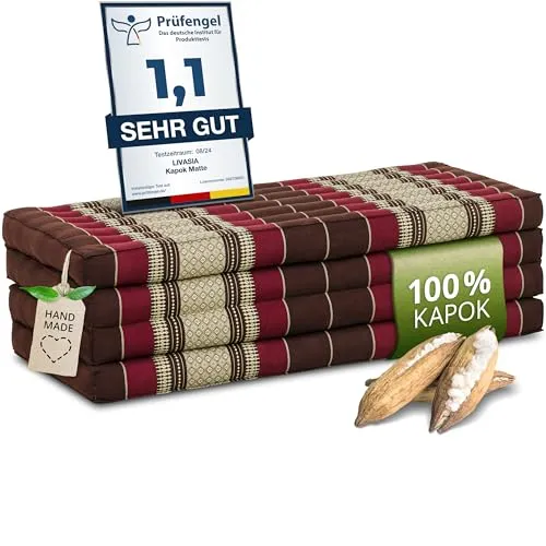 livasia Klappmatratze aus Kapok in rot von livasia