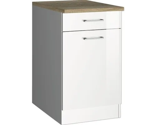Held Möbel Unterschrank Mailand mit Schublade und Drehtür, 50 x 60 x 85 cm