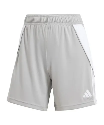 adidas Performance Tiro 24 Short Damen Shorts - Graue Fußball-Shorts für optimale Bewegungsfreiheit - Trainingsbekleidung mit AEROREADY-Technologie für trockenen Komfort und perfekte Passform, ideal für Sport und Freizeit.