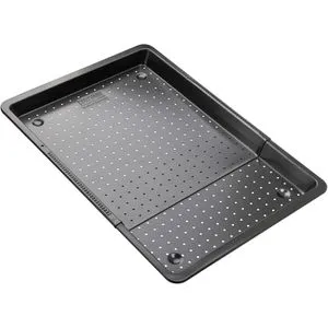 Zenker Black Metallic Perforiertes Backblech – Ausziehbar für Baguettes, Kuchen & Pizza