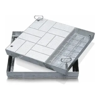 Produktbild Schachtabdeckung Edelstahl V2A gebeizt 500x500mm