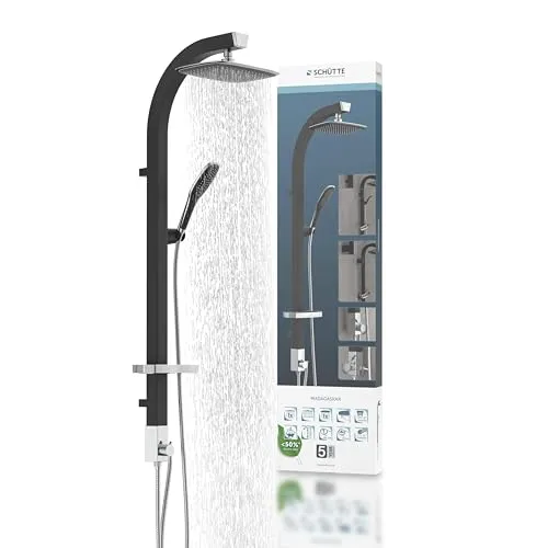 Schütte MADAGASKAR Regendusche - Regendusche mit Handbrause, praktische Ablage und einfache Reinigung, ideal für moderne Badezimmer