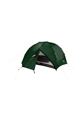 Jack Wolfskin Kuppelzelt Yellowstone III Vent - STK - mountain green - Zelte für Trekkingtouren, sehr gut belüftet mit mehreren Belüftungen und windstabil – ideal für komfortable Nächte unter dem Sternenhimmel.