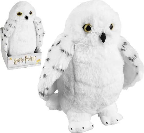Harry Potter Hedwig Plüschfigur 35 cm - Film & Fernsehen - Offiziell lizenzierte Plüschfigur mit beweglichen Flügeln, perfekt für Sammler und Fans von Harry Potter.