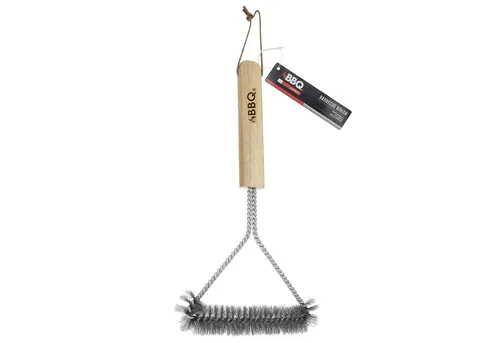 Grill Reinigungsbürste BBQ mit Holzgriff 30cm