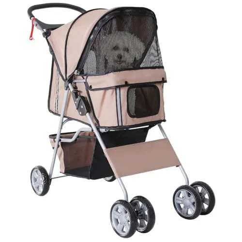 PawHut Hundewagen 600D Oxford, Nylon-Netzgitter