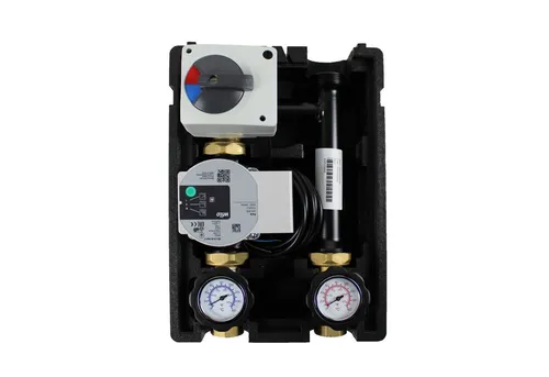 Thermoreflux X Rücklaufanhebung mit Elodrive Stellmotor - Kompakte Rücklaufanhebung für Heizkessel bis 80 kW, elektronisch geregelt mit Hocheffizienzpumpe. Ideal zur Optimierung von Kessel- und Rücklauftemperaturen.