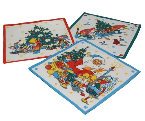 Betz Taschentuch 12 Stück Kinder Stofftaschentücher Größe 26x26 cm Weihnachten, (Set, 12-St. 12 Stück), Design 10