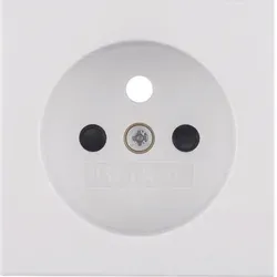 Produktbild HAGER BERKER B.Kwadrat Zentralplatte mit Shutter für Dose mit Schutzkontakt weiß 3965768999