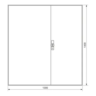 Hager ZB55S Zählerschrank IP44, 1400x1300x205 mm - Stromerzeugung, universeller Zählerschrank mit IP44-Schutz, ideal für Zählerverteileranlagen bis 355 A, robustes Stahlblech und flexible Montageoptionen.