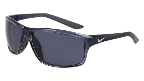 Nike ADRENALINE 22 DV2372 021 Dark Grey/Grey Sunglasses Unisex Iniettato, Rectangle, 64