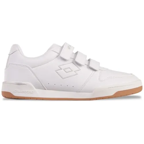 Lotto Sneaker mit drei Klettverschlüssen, Gr. 45, WHITE-LT.GREY - Sneaker mit flexiblem Laufsohle für besten Komfort und rutschhemmendem Wabenprofil für sicheren Halt. Ideal für Alltag und Freizeit.