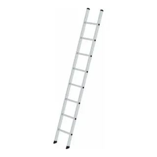 MUNK Anlegeleiter 11149 alu 8 Sprossen, H: 250,0 cm - Leitern – Hochwertige Aluminiumleiter mit 8 Sprossen, max. Belastbarkeit 150 kg, ideal für sicheres Arbeiten in der Höhe, Made in Germany mit 15 Jahren Garantie.