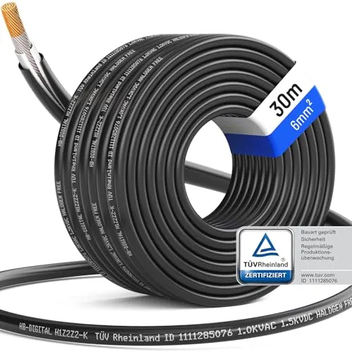 HB-DIGITAL 30m Solarkabel H1Z2Z2-K von HB-DIGITAL