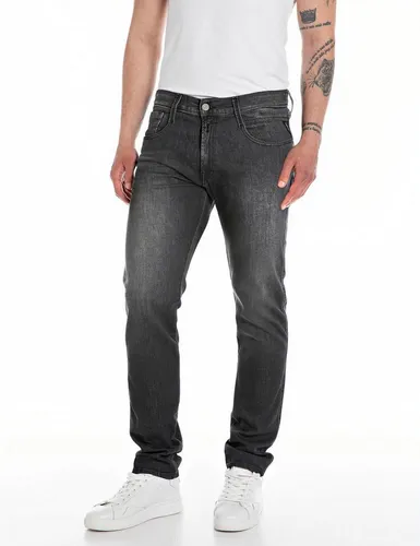 Replay Slim-fit-Jeans Anbass grau 36 - Moderne Slim-fit Jeans in dunklem Grau, ideal für lässige Outfits. Aus hochwertigem Denim, bequem durch 1% Elasthan, Maschinenwäsche für einfache Pflege.