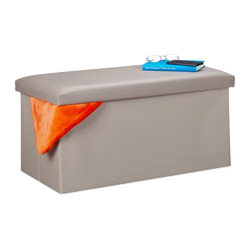 Moderne Sitzbank Sitztruhe in Grau oder Schwarz - Hocker & Barhocker, bis zu 2 Sitzplätze, stilvoll und bequem, ideal für Flur oder Diele, kein Montageaufwand erforderlich.