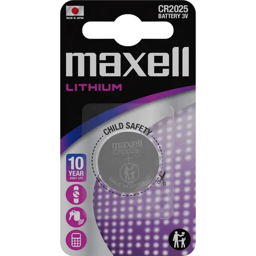 Maxell Knopfzelle CR2025 (1 Stk., CR2025, 170 mAh) (11239200)