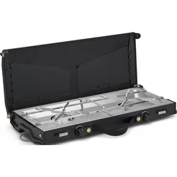 Primus Alika Stove - Campingkocher mit abnehmbarem Deckel für flexibles Kochen von allen Seiten. Ideal für bis zu 10 Personen, mit zwei individuell einstellbaren Flammen und Piezozündung für einfaches Starten.