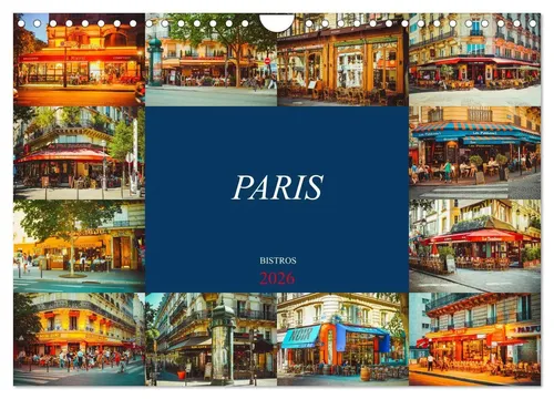 Dirk Meutzner | Paris Bistros (Wandkalender 2026 DIN A4 quer), CALVENDO...