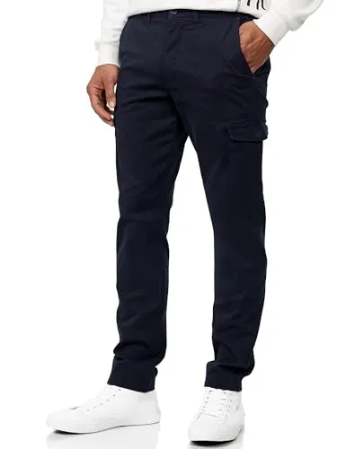 Indicode Herren INWalmie Cargohose aus 98% Baumwolle mit 6 Taschen | Freizeithose für Männer Navy, 30/32