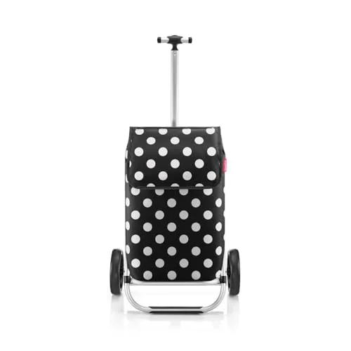 reisenthel shopping trolley Einkaufstrolley Dots White 45 L - Einkaufstasche mit 45 L Volumen, robustes Polyester-Material und stilvolles Dots White Design – perfekt für umweltbewusste Einkäufe!