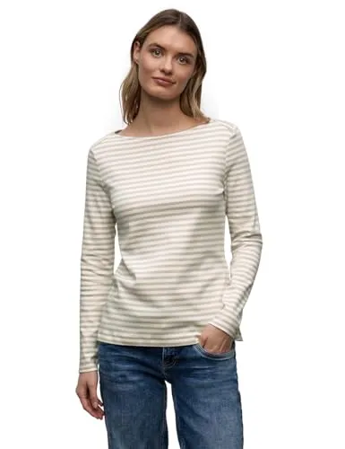 Street One Gestreiftes T-Shirt Cotton beige von Street One